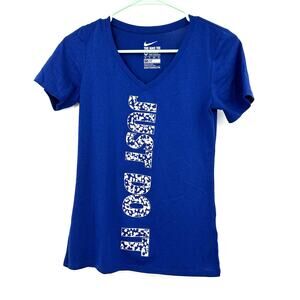 Nike Size XS Shirt Blue Dri Fit The Nike‎ Tee Short Sleeve Activewear Athletic